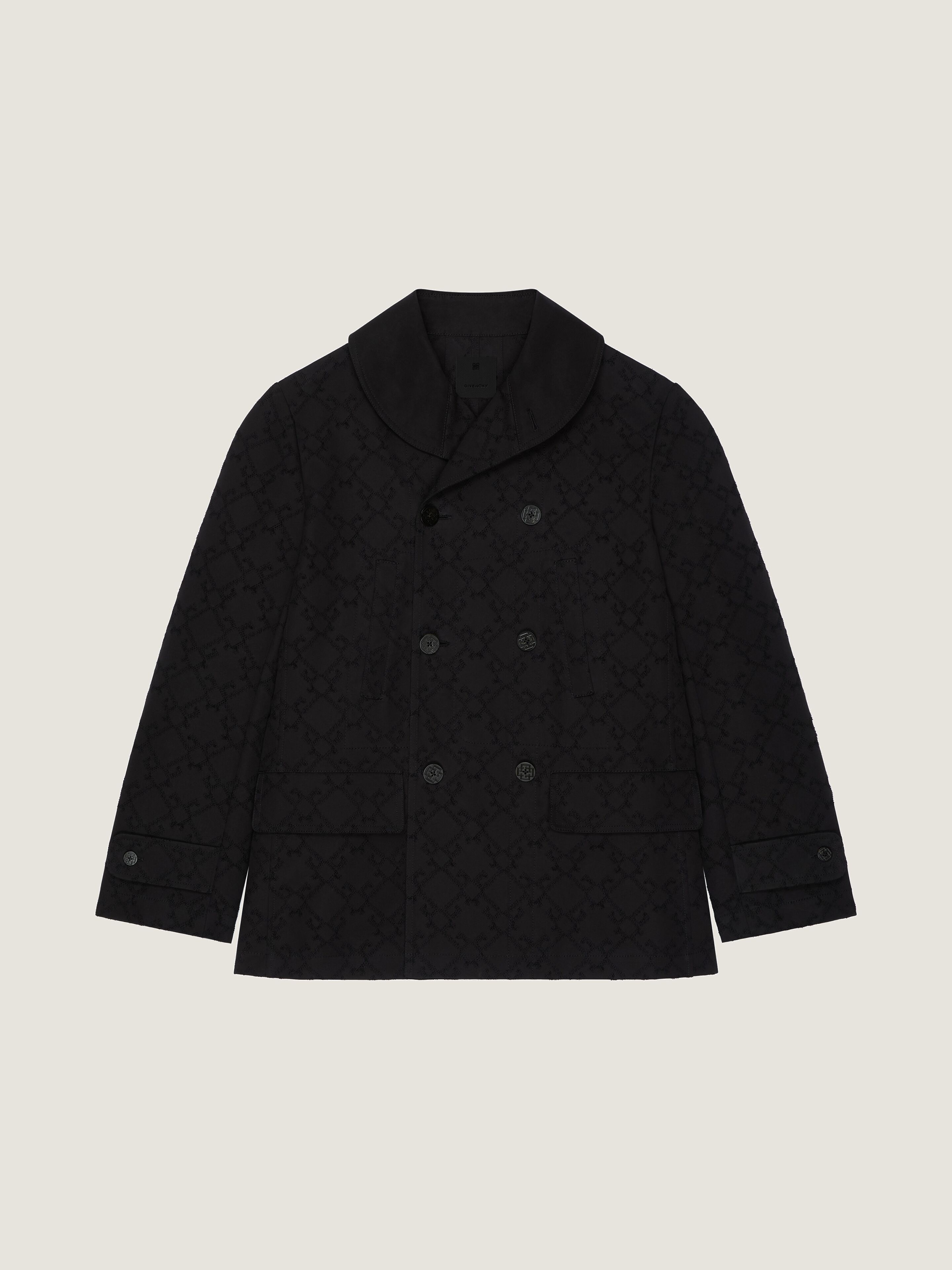 Pea coat in monogram 72 cotton